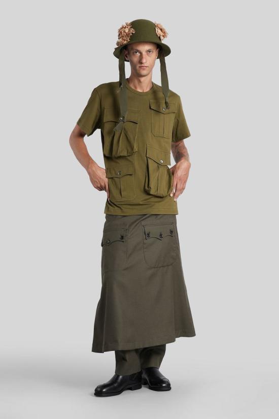 25FW 꼼데가르송 반팔 티셔츠 426248 PP T005 W25 GREEN - COMME DES GARCONS