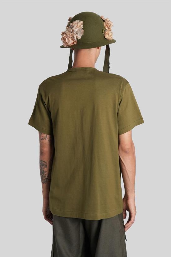 25FW 꼼데가르송 반팔 티셔츠 426248 PP T005 W25 GREEN - COMME DES GARCONS