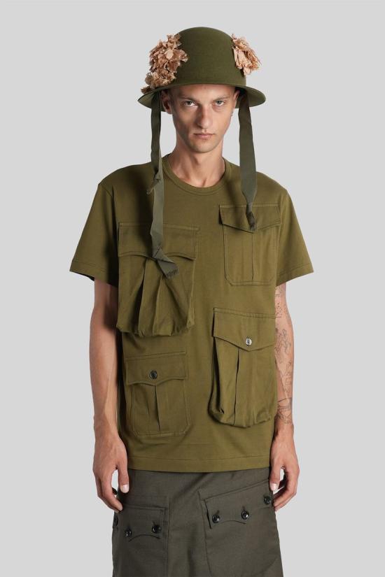 25FW 꼼데가르송 반팔 티셔츠 426248 PP T005 W25 GREEN