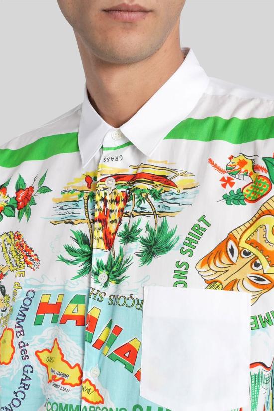 25FW 꼼데가르송 긴팔 셔츠 426275 FP B013 W25 WHITE - COMME DES GARCONS