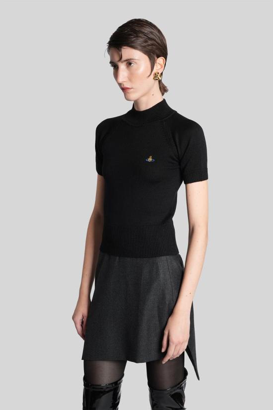 25FW 비비안웨스트우드 반팔 티셔츠 429222 18030034 Y002M Black - VIVIENNE WESTWOOD