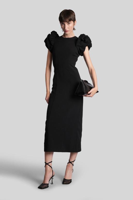 25FW 로테이트 바이 크리스텐슨 롱 원피스 426784 114668 Black - ROTATE BY BIRGERCHRISTENSEN