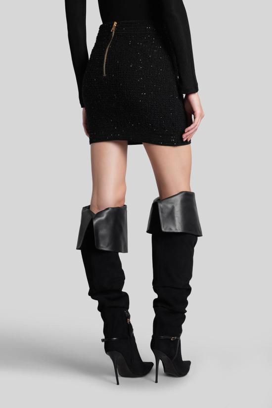 25FW 발망 숏 스커트 428163 FF1LB015KI74 Black - BALMAIN