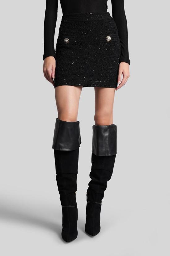 25FW 발망 숏 스커트 428163 FF1LB015KI74 Black