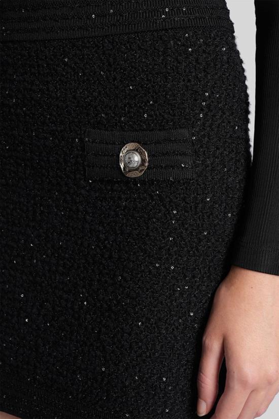 25FW 발망 숏 스커트 428163 FF1LB015KI74 Black - BALMAIN