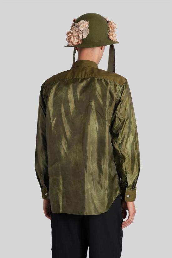 25FW 꼼데가르송 긴팔 셔츠 426239 PP B011 W25 GREEN - COMME DES GARCONS