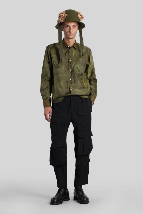 25FW 꼼데가르송 긴팔 셔츠 426239 PP B011 W25 GREEN - COMME DES GARCONS