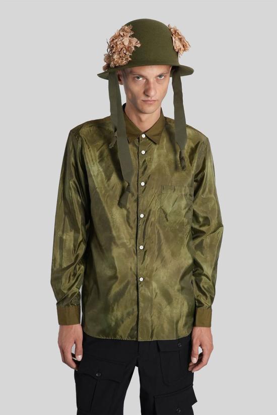 25FW 꼼데가르송 긴팔 셔츠 426239 PP B011 W25 GREEN