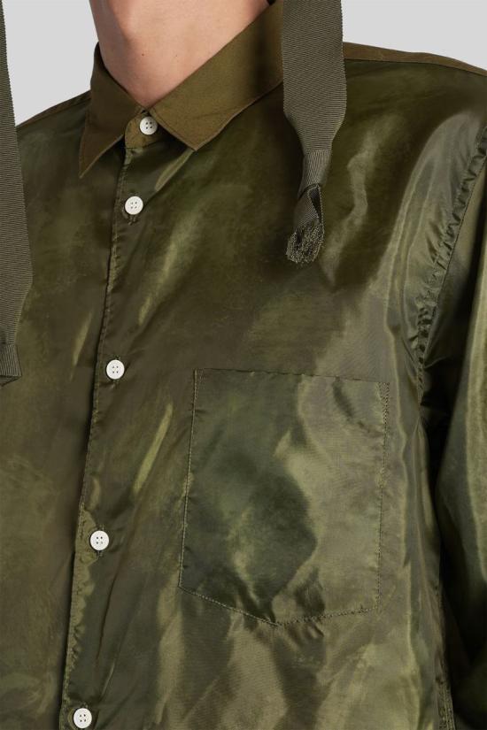 25FW 꼼데가르송 긴팔 셔츠 426239 PP B011 W25 GREEN - COMME DES GARCONS