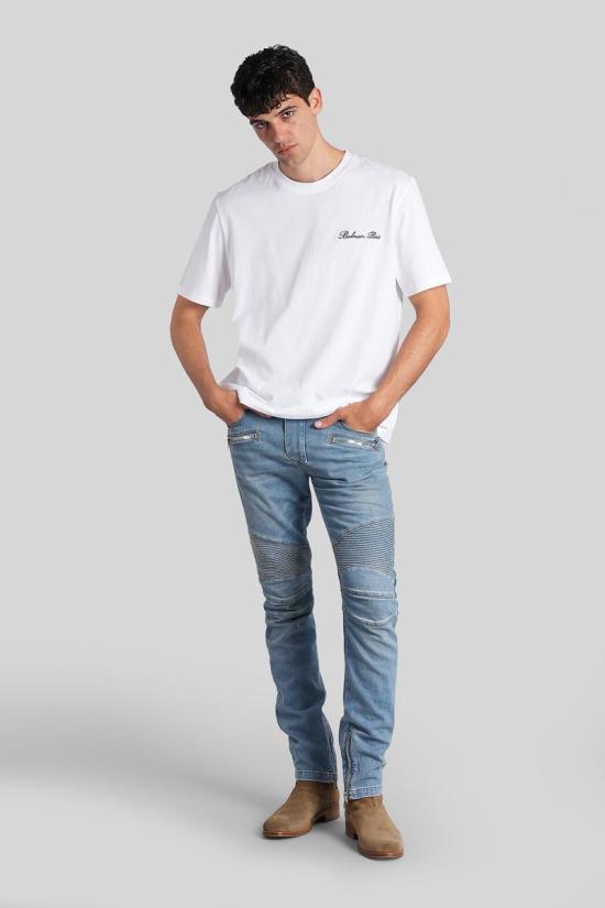 25FW 발망 반팔 티셔츠 428175 FH1EG000BC68 WHITE - BALMAIN