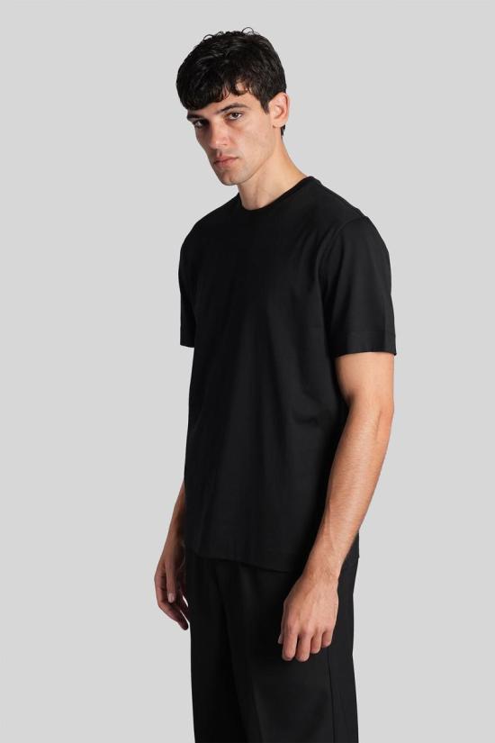 25FW 에르메네질도제냐 반팔 티셔츠 428128 UG360A2 G765NL Black - ERMENEGILDO ZEGNA