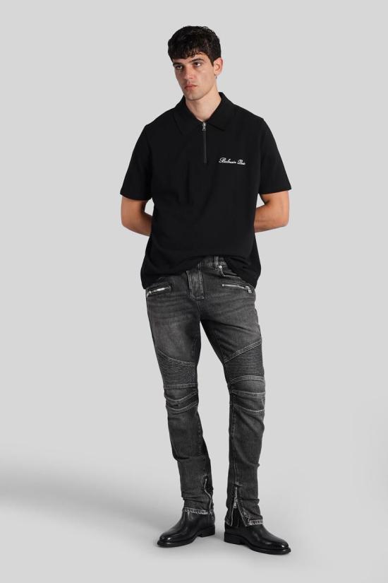 25FW 발망 데님 팬츠 428182 FH1MG115DF82 Black - BALMAIN