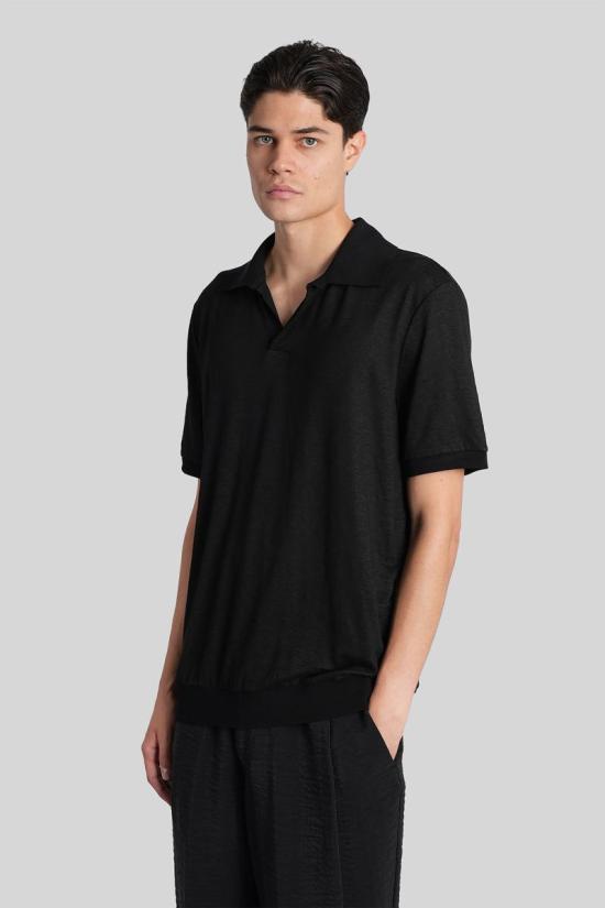 25FW 조르지오 아르마니 긴팔 셔츠 424991 GM001996TE11335 Black - GIORGIO ARMANI