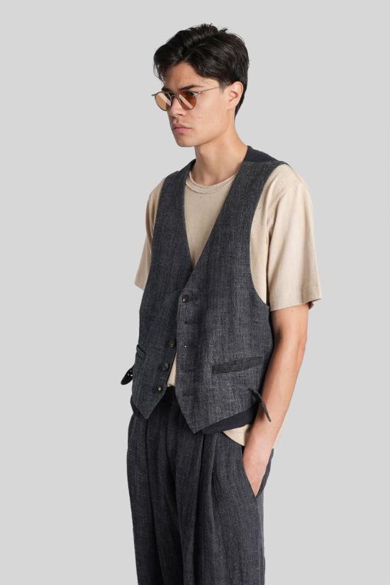 25FW 지기 첸 베스트 423056 0M2520101 BLUE - ZIGGY CHEN