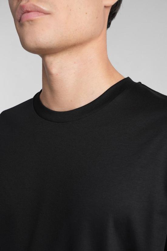 25FW 조르지오 아르마니 반팔 티셔츠 424992 6LSM90SJTKZ Black - GIORGIO ARMANI