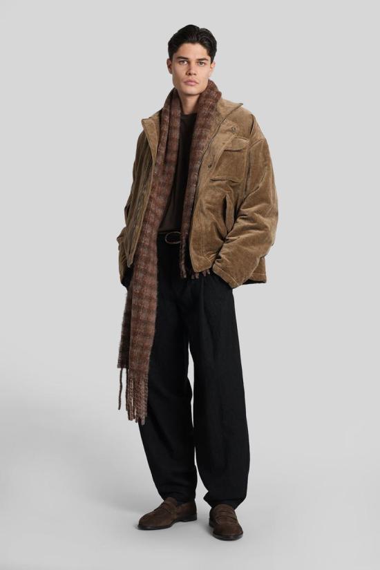 25FW 조르지오 아르마니 반팔 티셔츠 424985 3KSM77SJZHZ BROWN - GIORGIO ARMANI