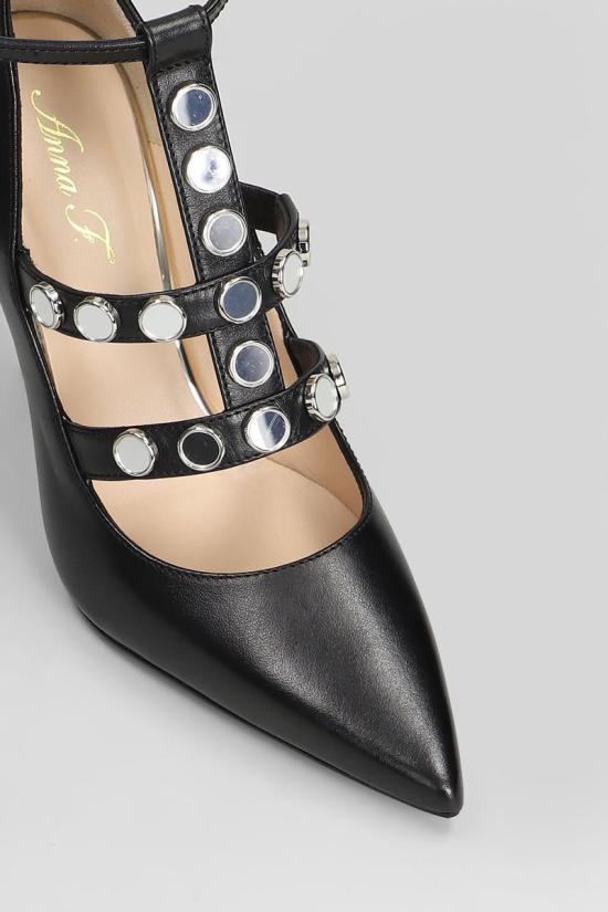 25FW 안나에프 뮬/슬리퍼 428886 1908 Black - ANNA F.