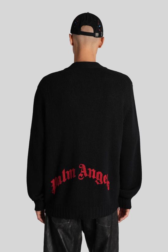 25FW 팜앤젤스 스웨터 428147 PMHB035F25KNI001 Black - PALM ANGELS