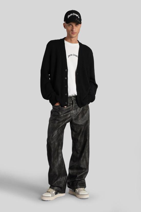 25FW 팜앤젤스 스웨터 428147 PMHB035F25KNI001 Black - PALM ANGELS