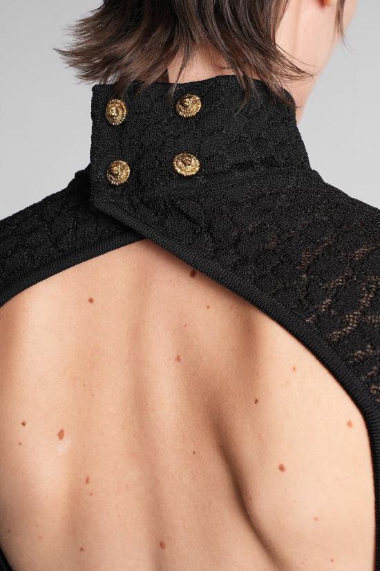 25FW 발망 롱 원피스 428170 FF0RR831KI97 Black - BALMAIN