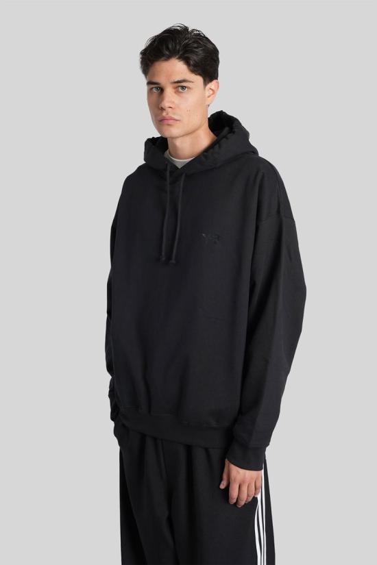 25FW 아디다스 Y3 후드 티셔츠 424303 KA3112 Black - ADIDAS Y3