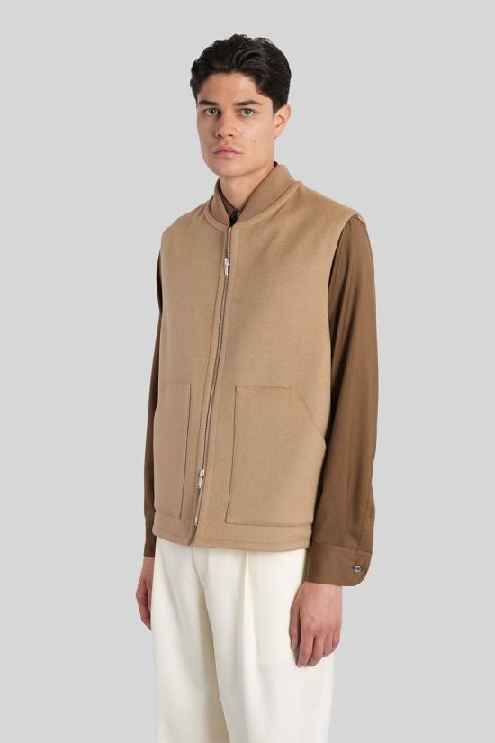 25FW 라르디니 베스트 424434 AABYRNECN65602 Brown - LARDINI