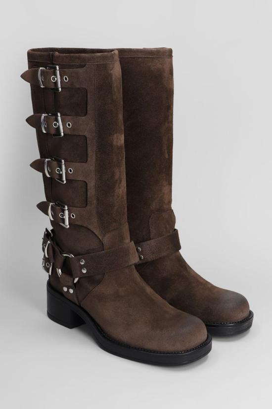 25FW 지젤 모아레 부츠 423448 WINDSOR Brown - GISEL MOIRE