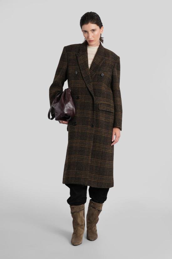 25FW 이자벨마랑에뚜왈 코트 424806 MA0285FA C3D02E BROWN