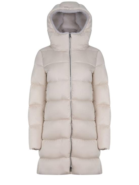 25FW 에르노 아렌델레 & 뉴 레이디 포 퍼 A 셰이프 다운 자켓 PI001948D12414Z 1980 Beige - HERNO