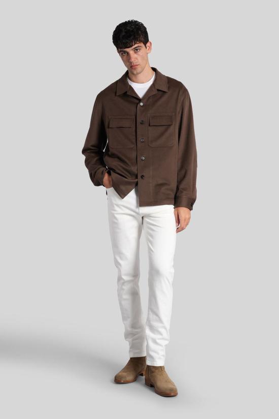 25FW 에르메네질도제냐 데님 팬츠 428123 E8I81 CITY WHITE - ERMENEGILDO ZEGNA