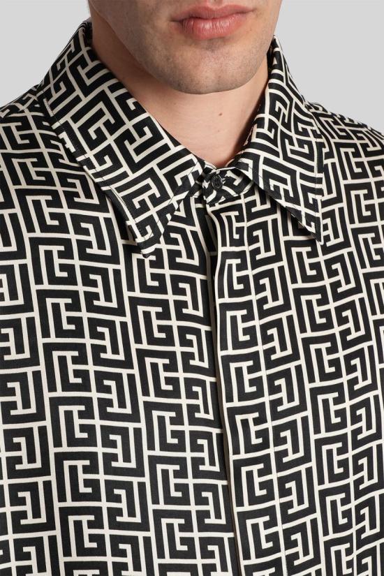 25FW 발망 긴팔 셔츠 428180 FH1HS485VI36 Beige - BALMAIN