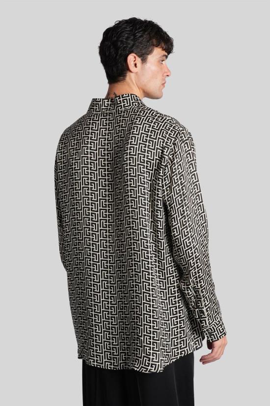 25FW 발망 긴팔 셔츠 428180 FH1HS485VI36 Beige - BALMAIN