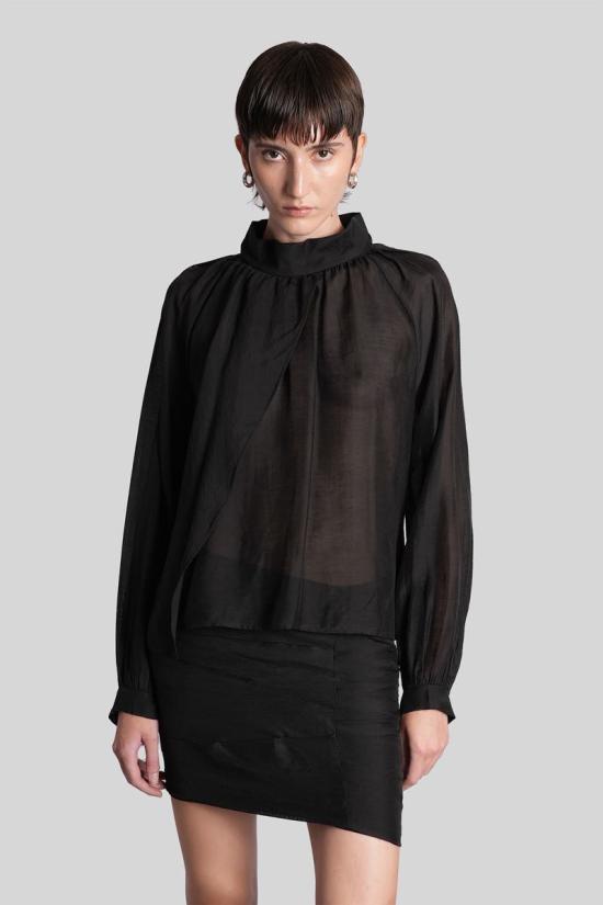 25FW 이로 블라우스 427492 WM16NAHAE Black