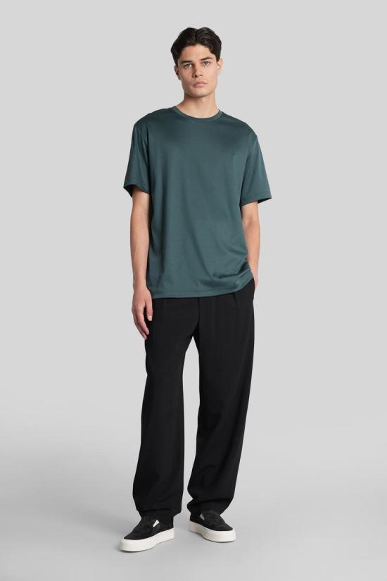 25FW 조르지오 아르마니 반팔 티셔츠 424987 6LSM90SJTKZ GREEN - GIORGIO ARMANI