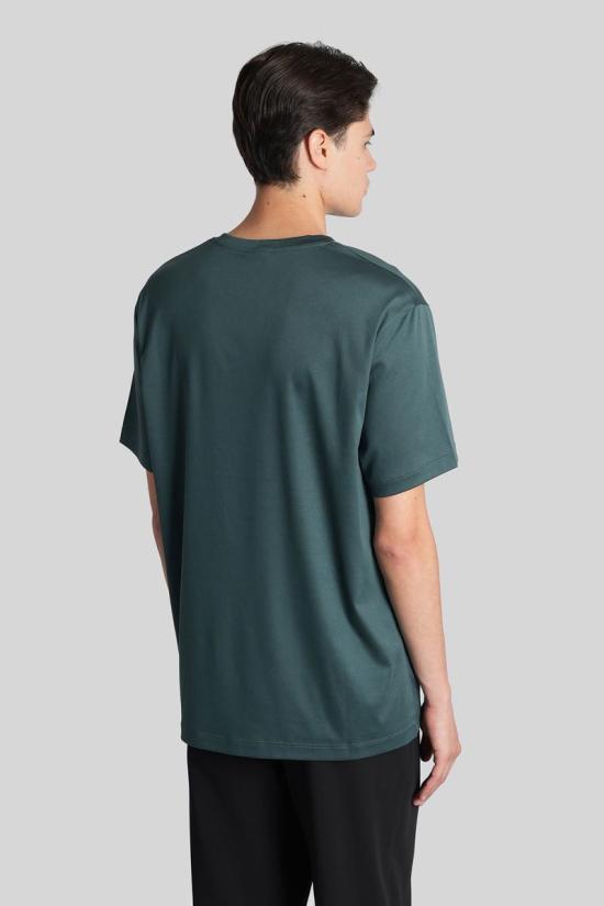 25FW 조르지오 아르마니 반팔 티셔츠 424987 6LSM90SJTKZ GREEN - GIORGIO ARMANI