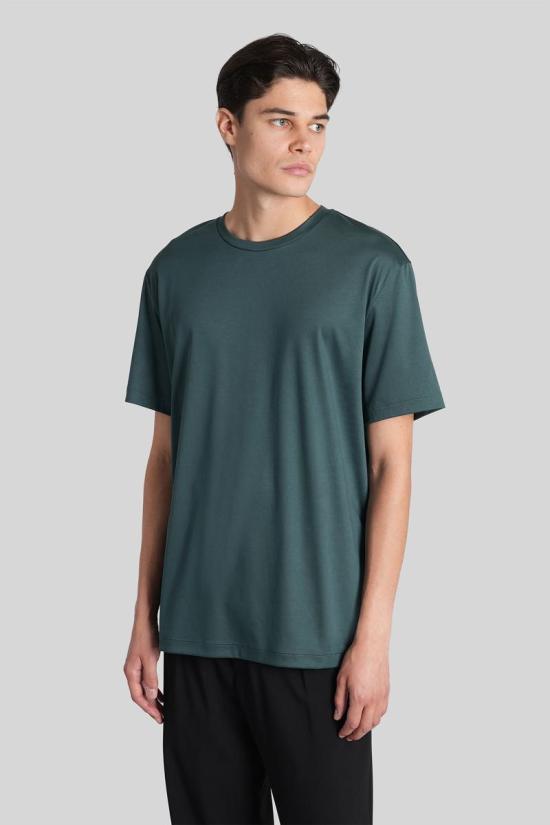 25FW 조르지오 아르마니 반팔 티셔츠 424987 6LSM90SJTKZ GREEN