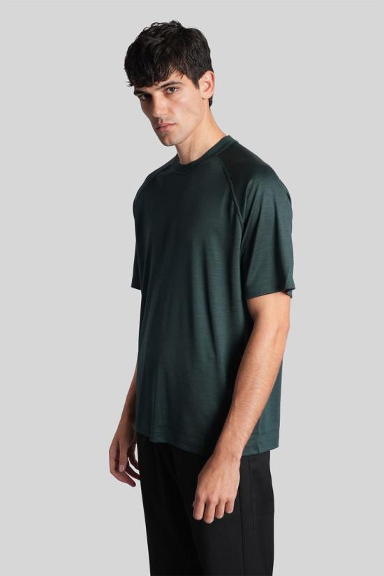 25FW 에르메네질도제냐 반팔 티셔츠 429156 UG328A2 GCT706 GREEN - ERMENEGILDO ZEGNA