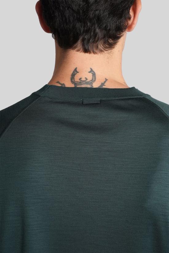 25FW 에르메네질도제냐 반팔 티셔츠 429156 UG328A2 GCT706 GREEN - ERMENEGILDO ZEGNA