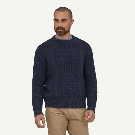  파타고니아 스웨터 리사이클 울 블렌드 케이블 니트 크루넥 - PATAGONIA