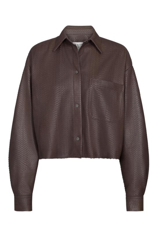  티더블유피 가죽 자켓 Twp 리틀빅조 가죽 셔츠 다크 초콜릿