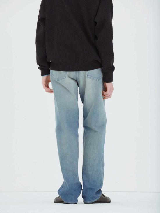  오라리 데님 팬츠 오랄리 셀비지 페이디드 헤비  와이드 팬츠 - AURALEE