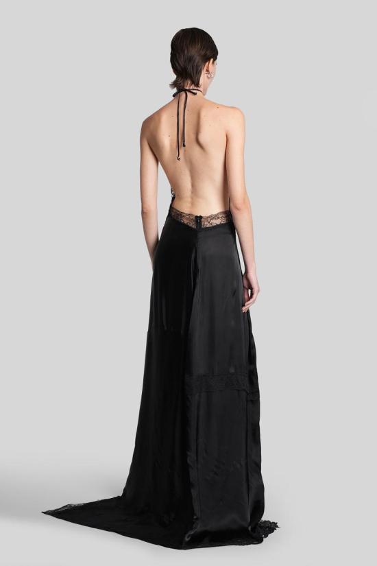 25FW 베트멍 롱 원피스 430911 WH76DR890B25062 Black - VETEMENTS