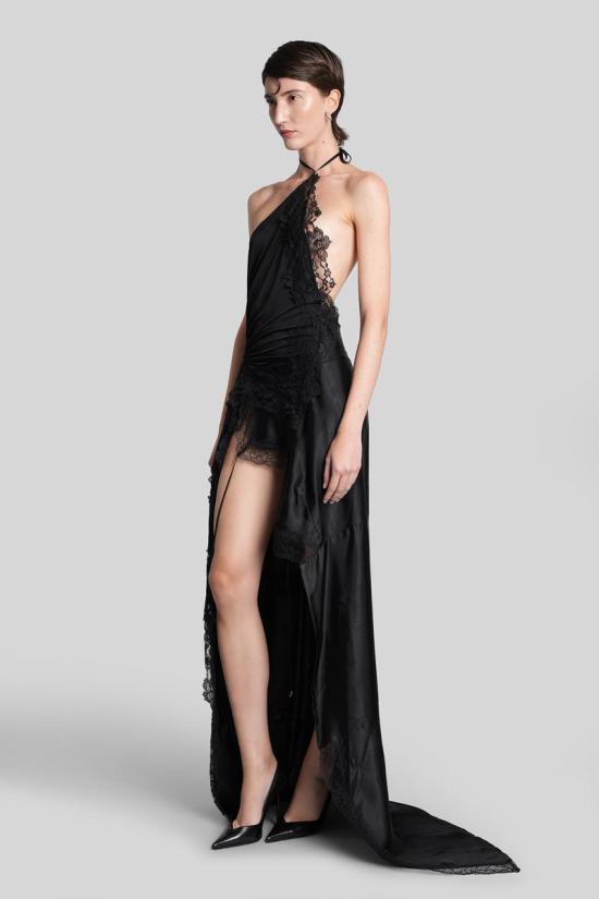 25FW 베트멍 롱 원피스 430911 WH76DR890B25062 Black - VETEMENTS