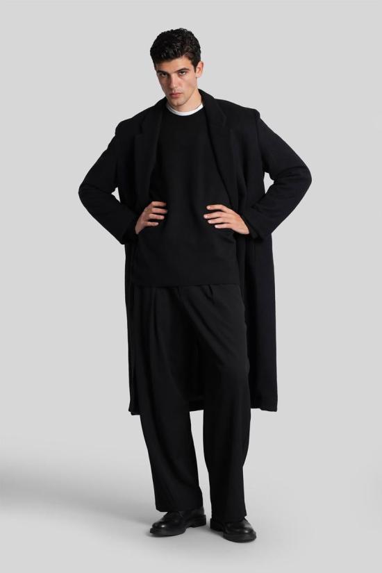 25FW 어태치먼트 스웨터 430003 AK52 033 Black - ATTACHMENT