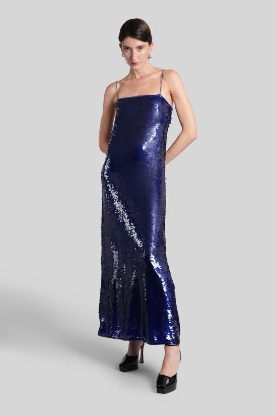 25FW 로테이트 바이 크리스텐슨 롱 원피스 430462 114978 BLUE - ROTATE BY BIRGERCHRISTENSEN