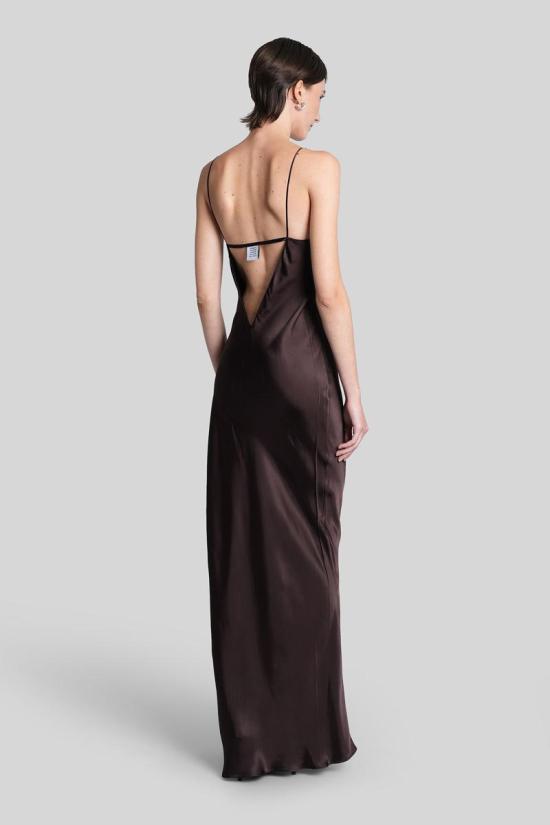 25FW 베트멍 롱 원피스 430912 WH76DR770C25060 BROWN - VETEMENTS