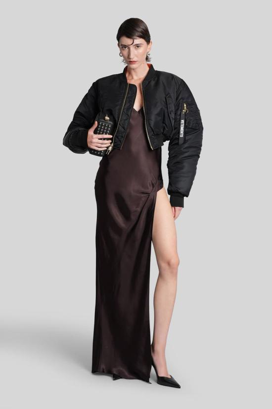 25FW 베트멍 롱 원피스 430912 WH76DR770C25060 BROWN - VETEMENTS