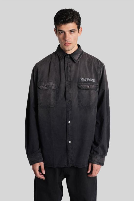 25FW 윌리 차바리아 긴팔 셔츠 429698 WCSHT0026 Black