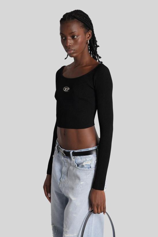 25FW 디젤 긴팔 티셔츠 429794 A141890DLAX Black - DIESEL