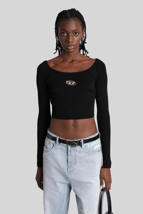 25FW 디젤 긴팔 티셔츠 429794 A141890DLAX Black